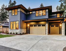Front of a house, representing whole-home leak protection